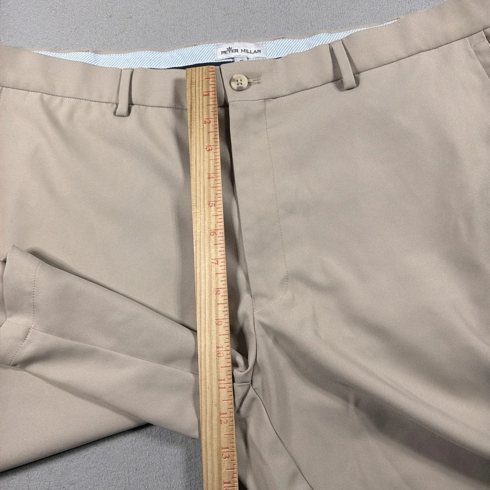 Peter Millar Shorts Mens 40 Beige Chino Golf‎ Performance Casual Stretch Summer